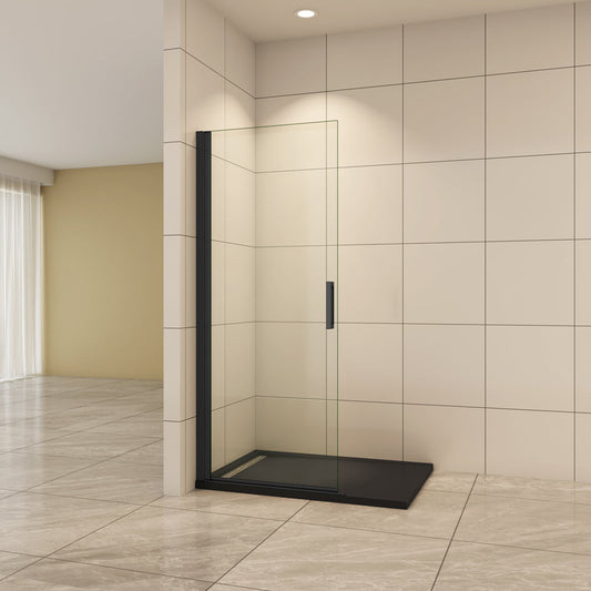 Aica Walk In Duschtür 76 cm 8mm NANO Glas Drehtür Duschabtrennung