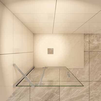 Walk In Duschtür 76 cm H.185 cm Drehtür 6mm NANO Glas Duschkabine