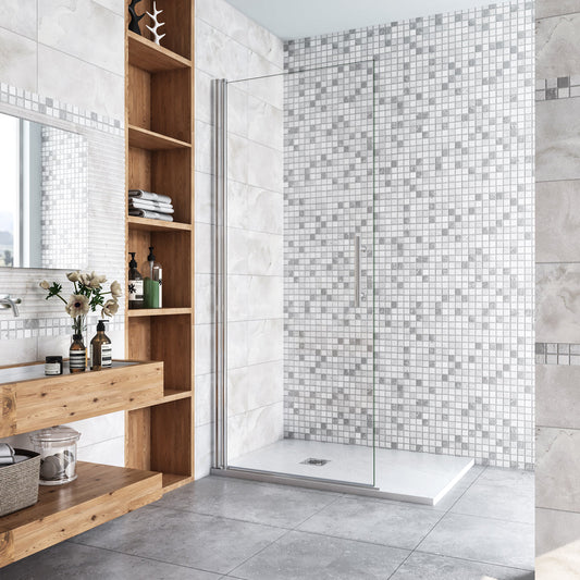 Walk In Duschtür 86 cm 6mm NANO Glas Drehtür Duschabtrennung Dusche