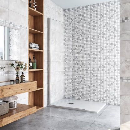 86 x H.195 cm Drehtür Duschabtrennung 6mm NANO Glas Walk In Duschwand Dusche Duschtür