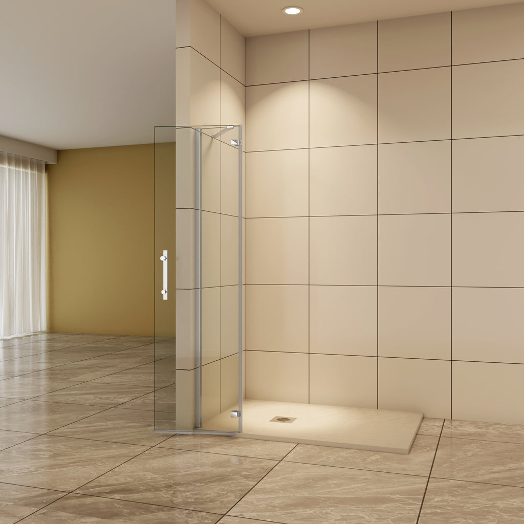 86 x H.195 cm Drehtür Duschabtrennung 6mm NANO Glas Aica Walk In Duschwand Dusche Duschtür