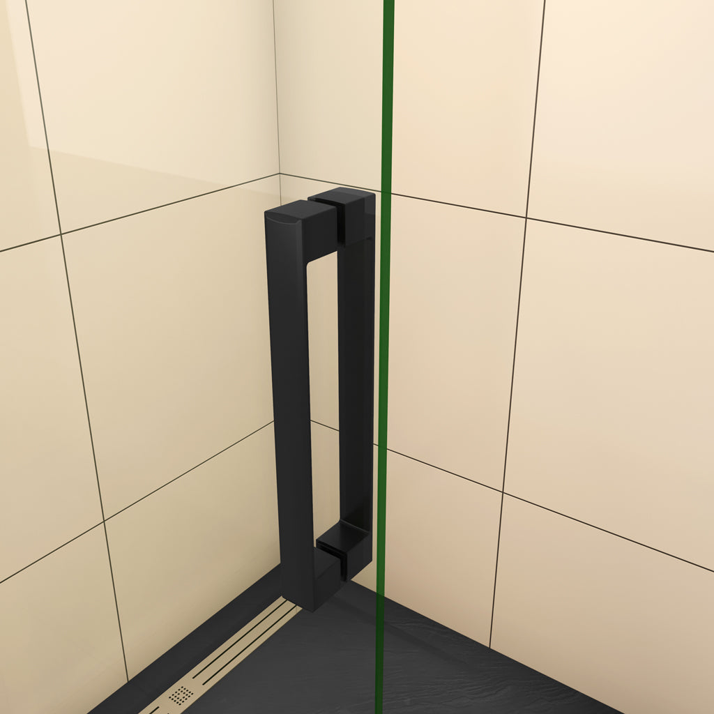 Duschkabine Walk In Duschwand Duschtür 86 cm Drehtür 8mm NANO Glas Aica