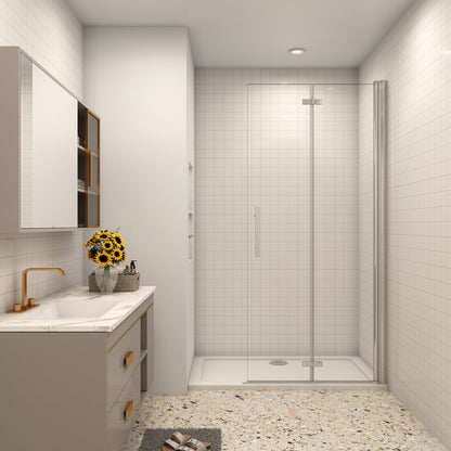 Walk In Duschtür 96 cm 6mm NANO Glas Falttür Duschabtrennung Dusche