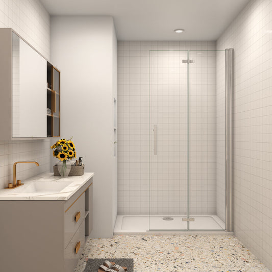 Walk In Duschtür 96 cm 6mm NANO Glas Falttür Duschabtrennung Dusche