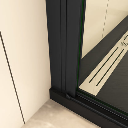 Duschkabinen Duschabtrennung 96 cm Walk In Duschtür Drehtür Duschkabine