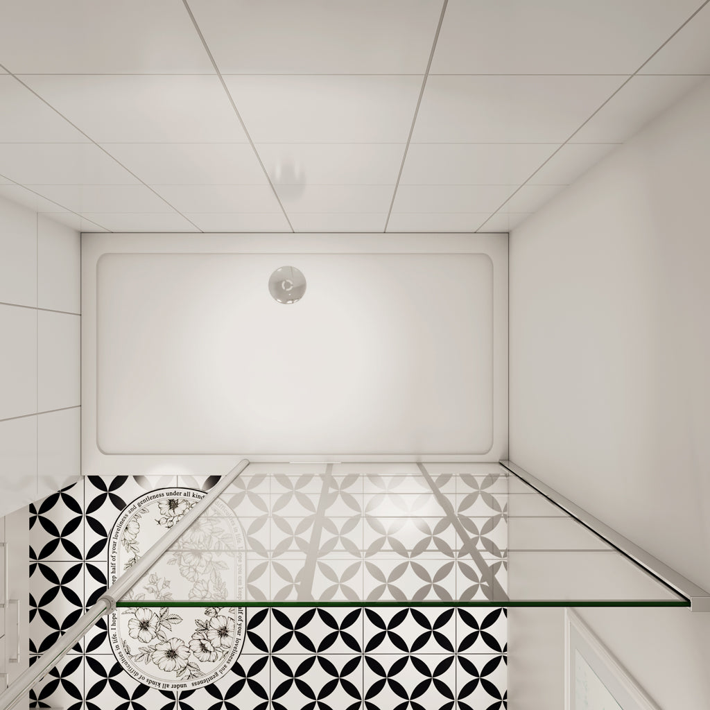 Walk In Duschwand 120 x H.200 cm 8mm NANO Glas Duschkabine Dusche