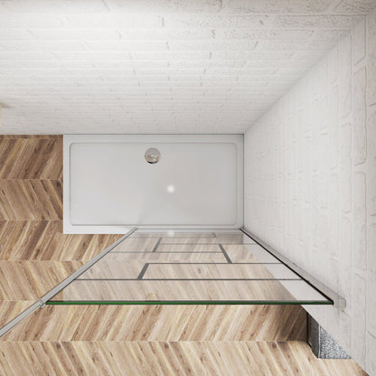 Walk In Duschwand 80 x H.200 cm 8mm NANO Glas Duschkabine Dusche