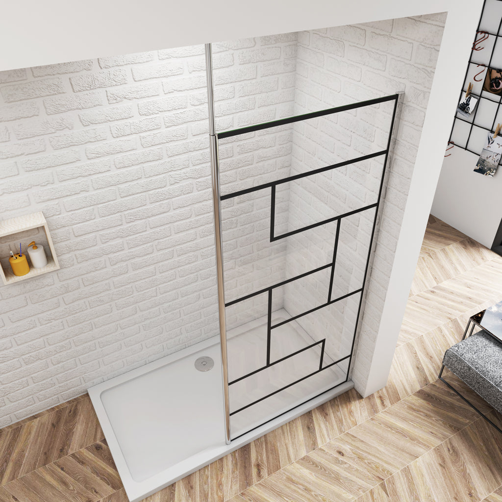 80 cm H.200 cm Offen Duschabtrennung 8mm NANO Glas Walk In Duschwand Dusche