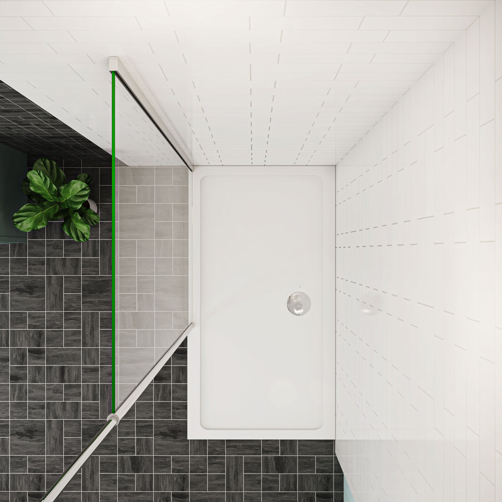 Walk In Duschwand 90 cm H.200 cm 8mm NANO Glas Duschkabine Dusche