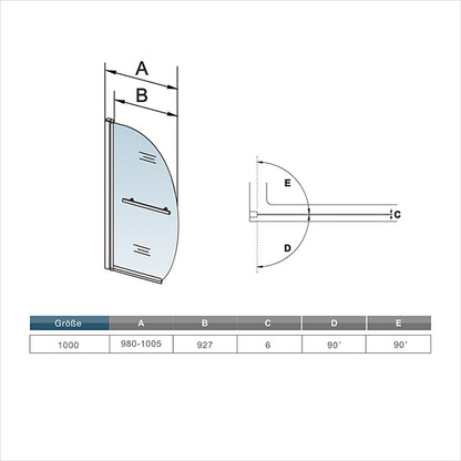 Duschkabine Badewannenaufsatz Glas