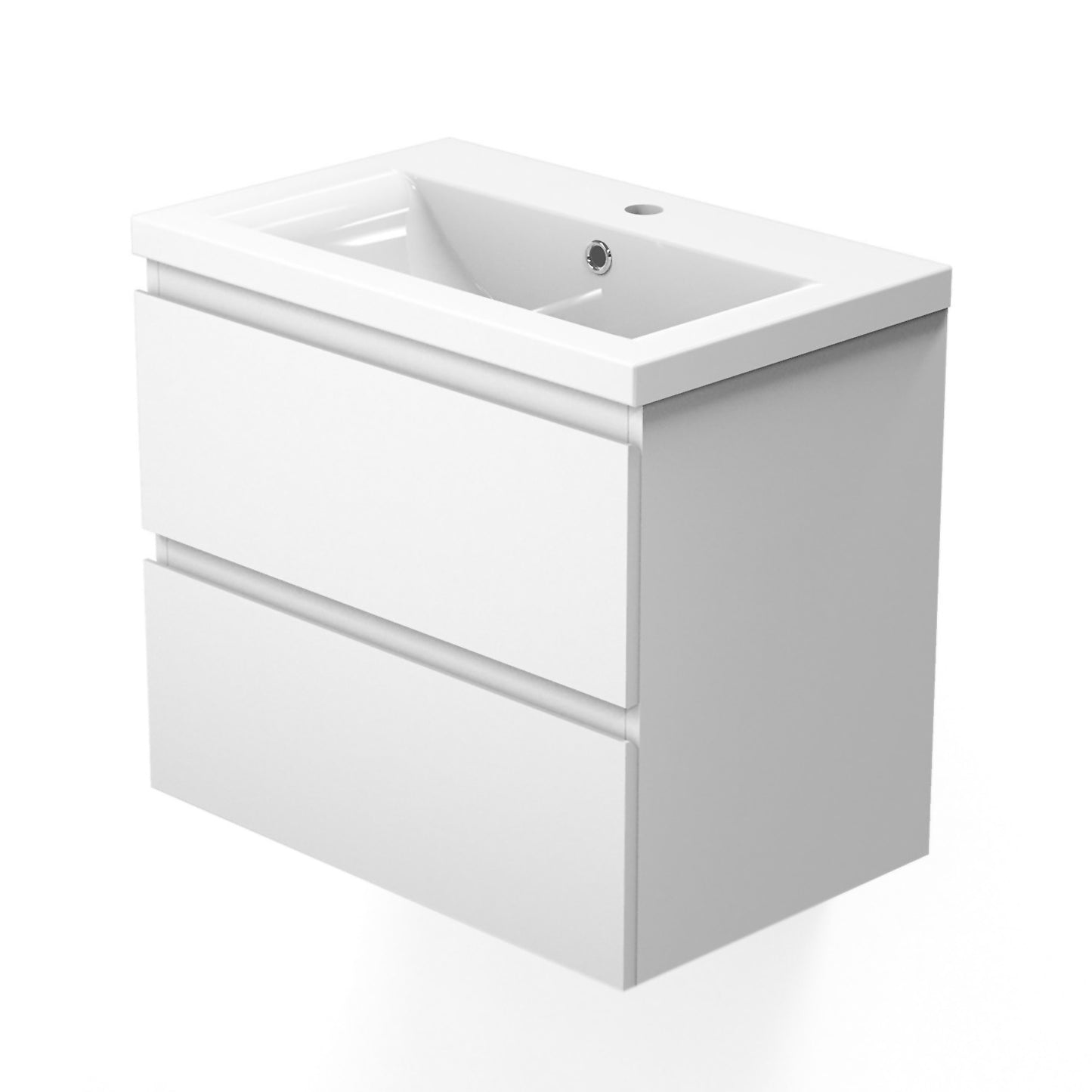 Der matt weiss Ausdruck mit moderne und minimalistische Design sorgt im Bad für saubere, ordentliche Stimmung.