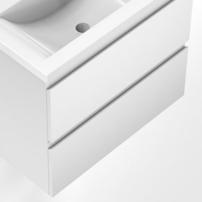 Badmöbel Set CARMEN 50 cm Weiß Waschbecken mit Unterschrank Waschtisch Keramikbecken