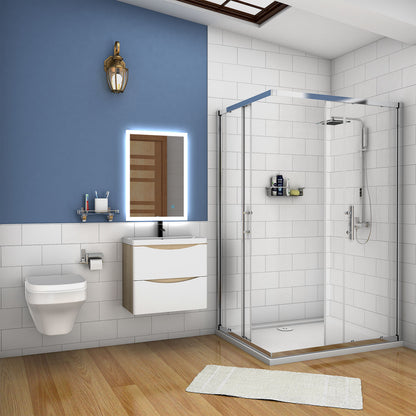 Badmöbel CAROLINA 50/60/80 cm weiss Waschbecken mit Unterschrank inkl. 2-Schubladen Soft-Close Funktion