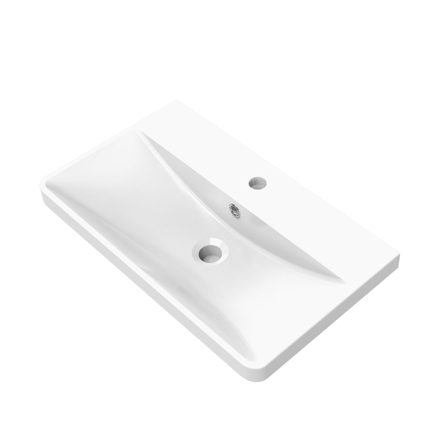 Badmöbel CAROLINA 50/60/80 cm weiss Waschbecken mit Unterschrank inkl. 2-Schubladen Soft-Close Funktion