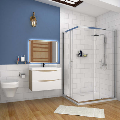 Badmöbel CAROLINA 50/60/80 cm weiss Waschbecken mit Unterschrank inkl. 2-Schubladen Soft-Close Funktion