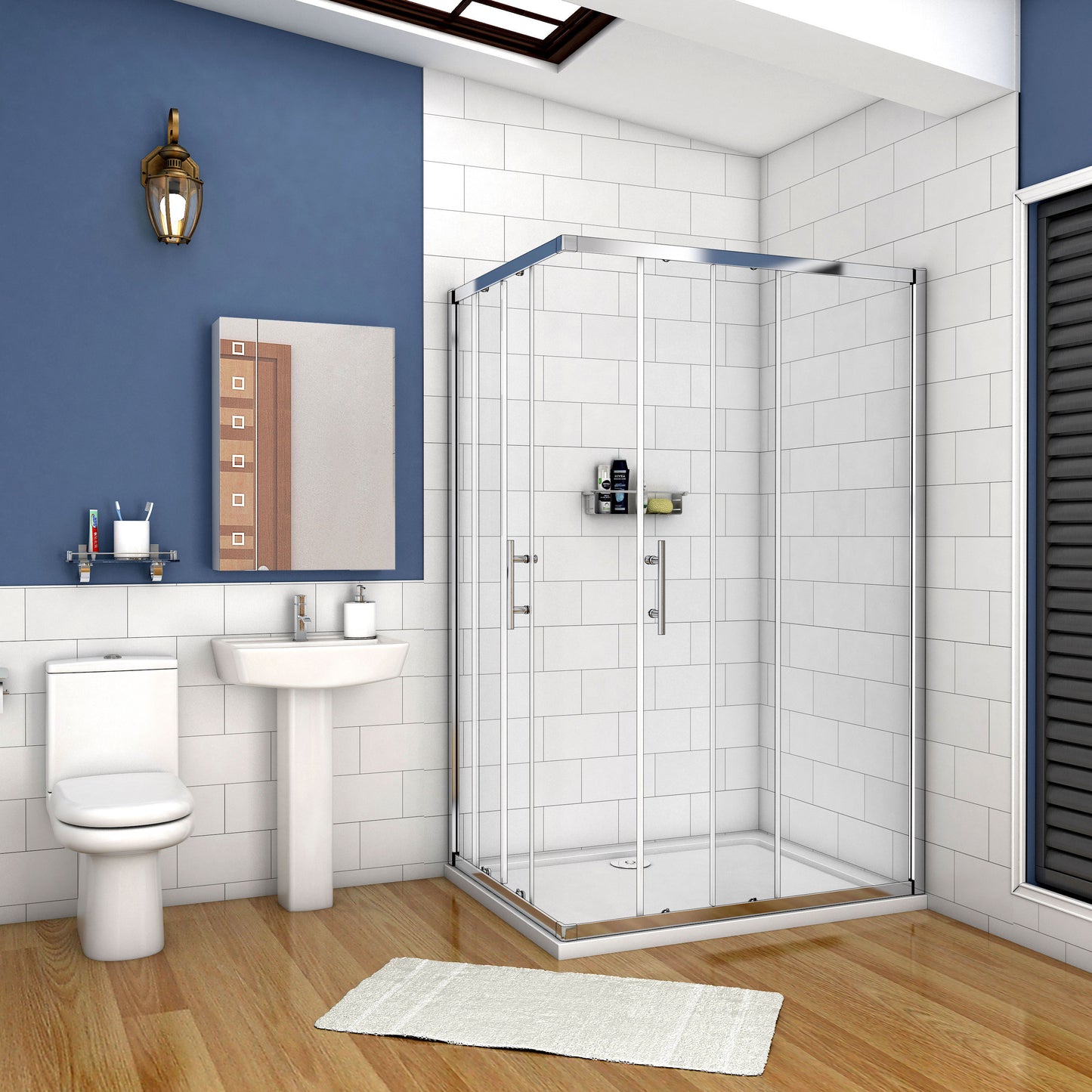 Duschkabine Falttür Drehfalttür Glas