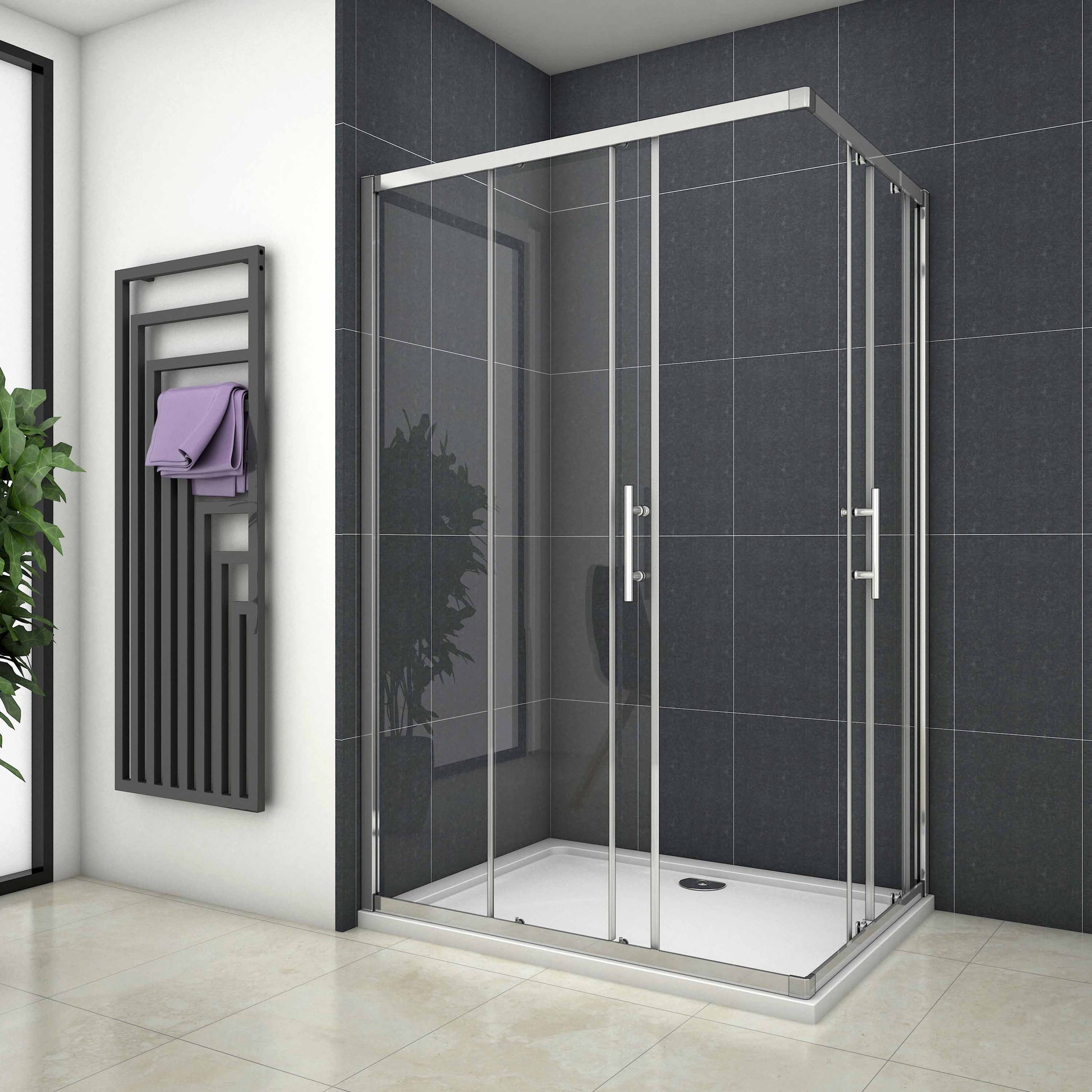 Duschkabine Falttür Drehfalttür Glas