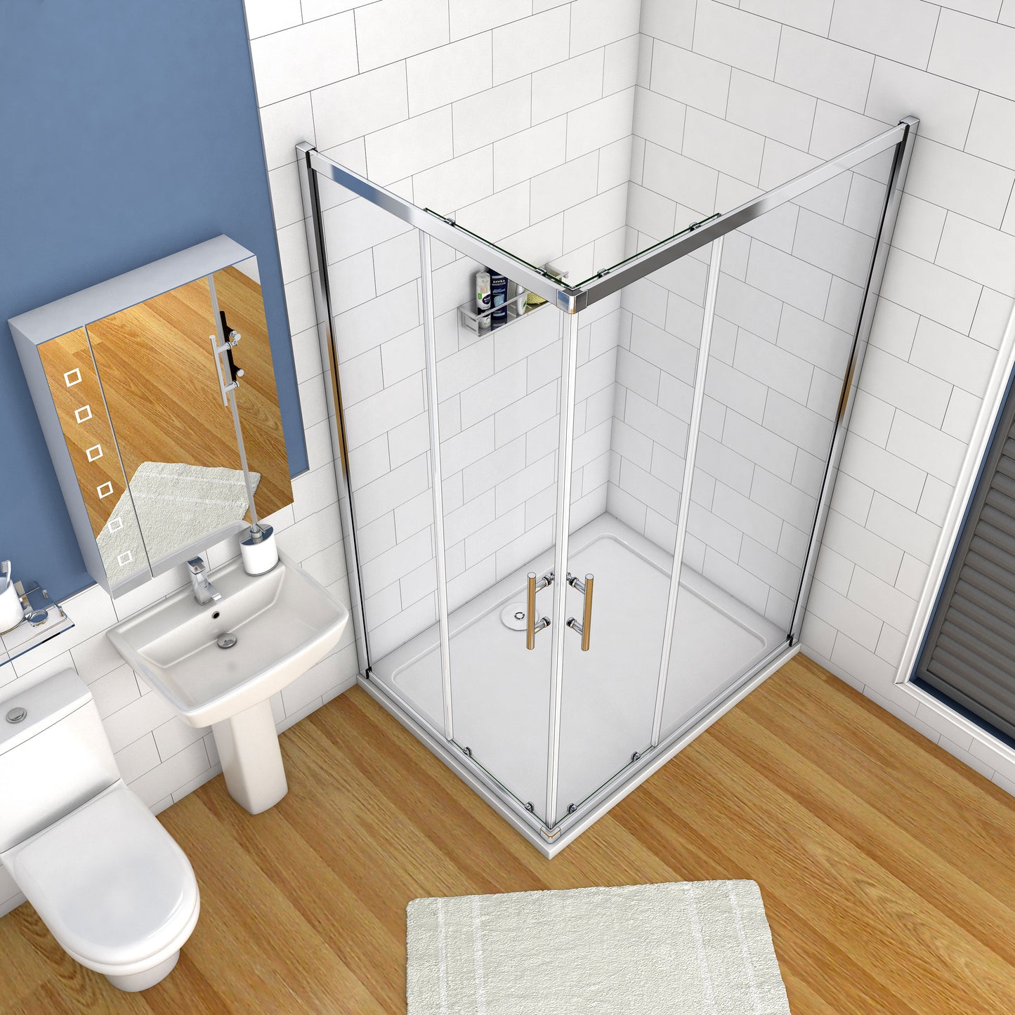 Duschkabine Falttür Drehfalttür Glas