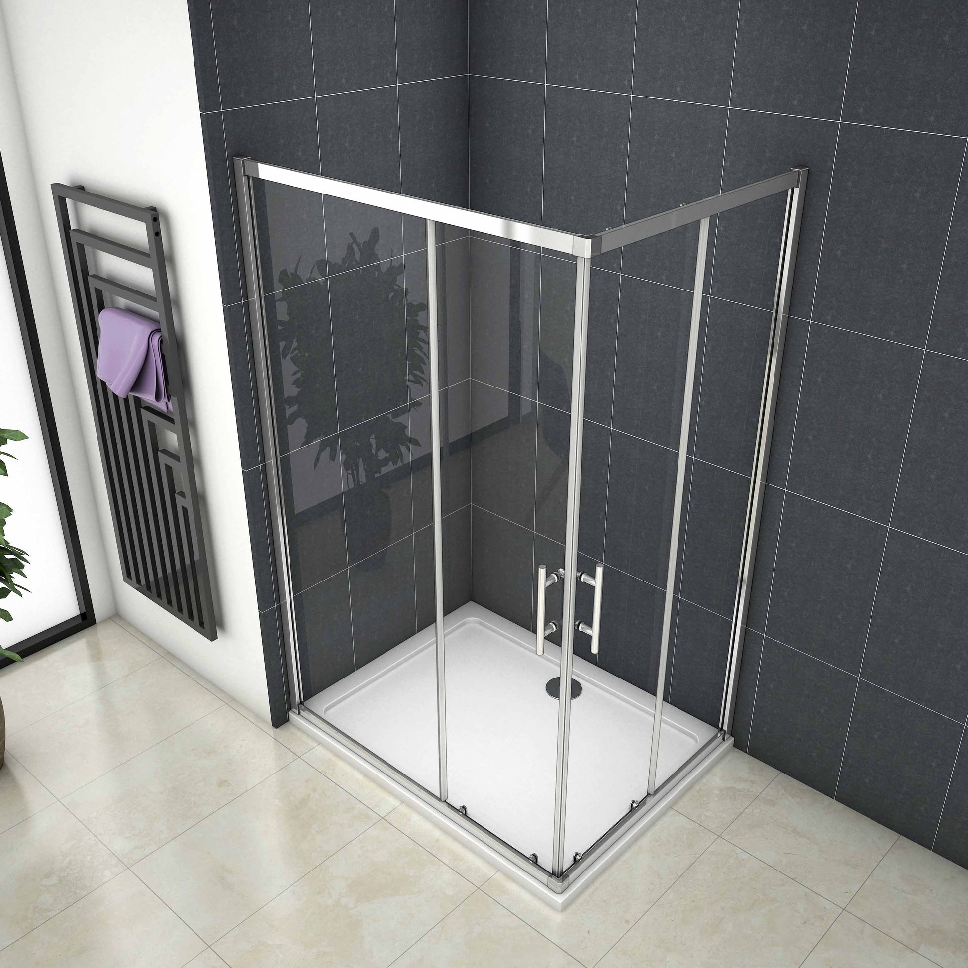 Duschkabine Falttür Drehfalttür Glas