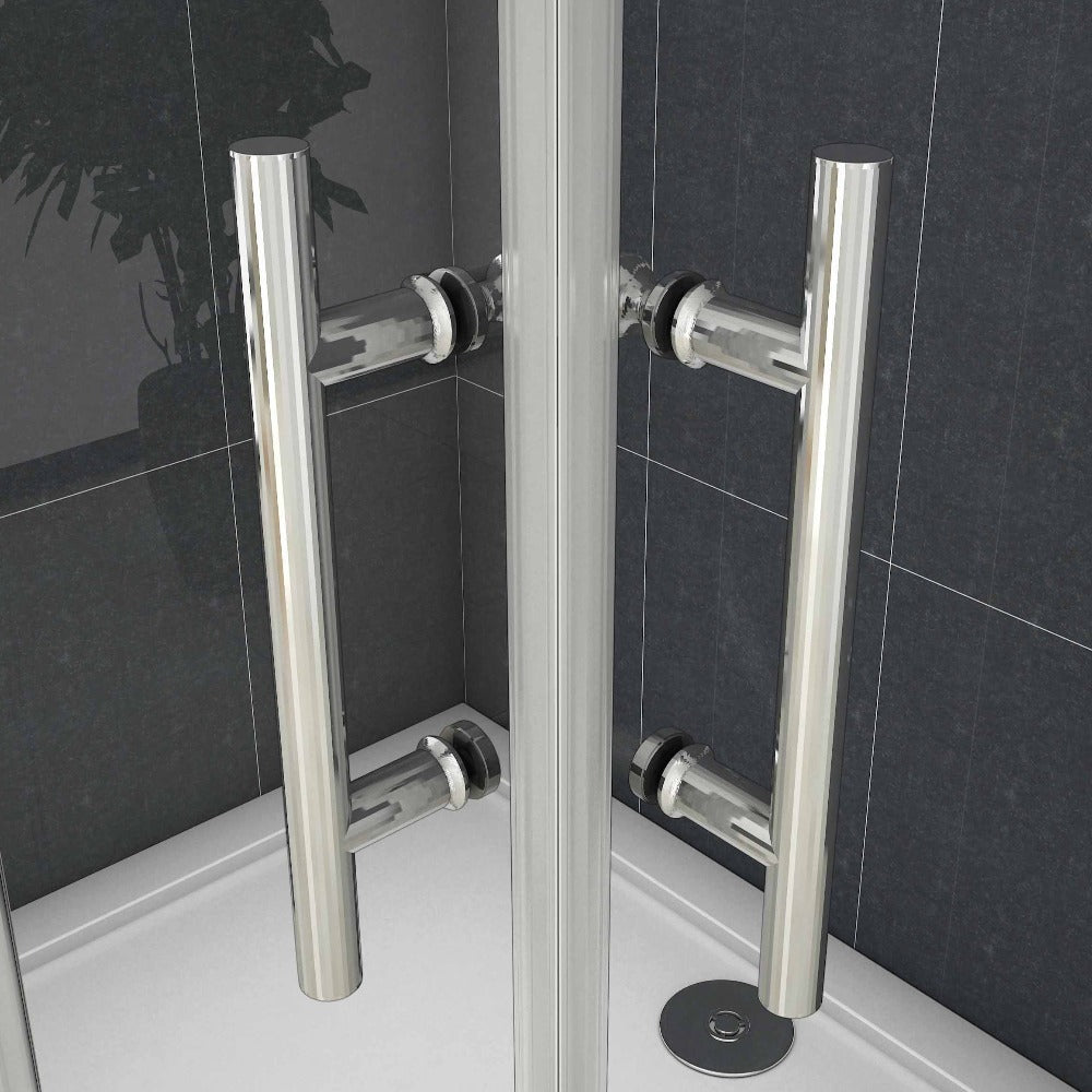 Duschkabine Eckeinstieg Schiebetür Eckdusche Glas Höhe: 185cm