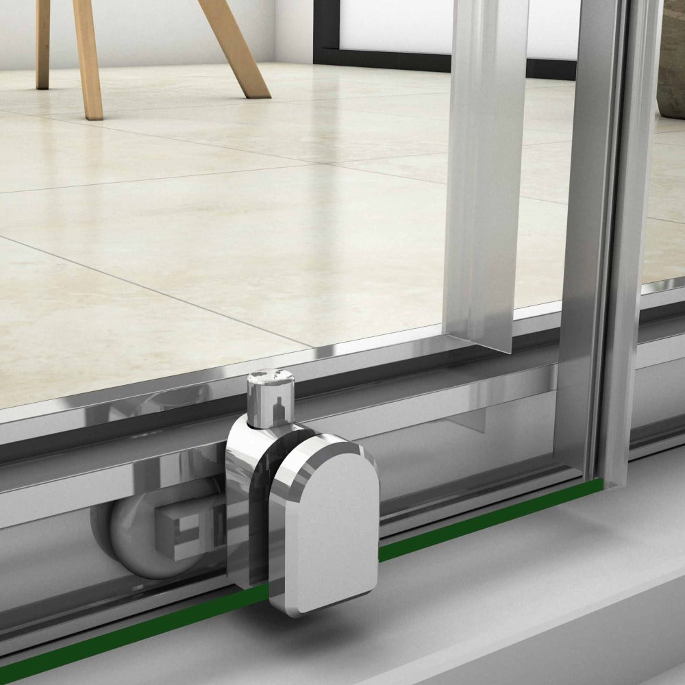 Duschkabine Eckeinstieg Schiebetür Eckdusche Glas Höhe: 185cm