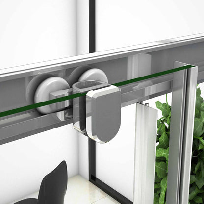 Duschkabine Eckeinstieg Schiebetür Eckdusche Glas Höhe: 185cm