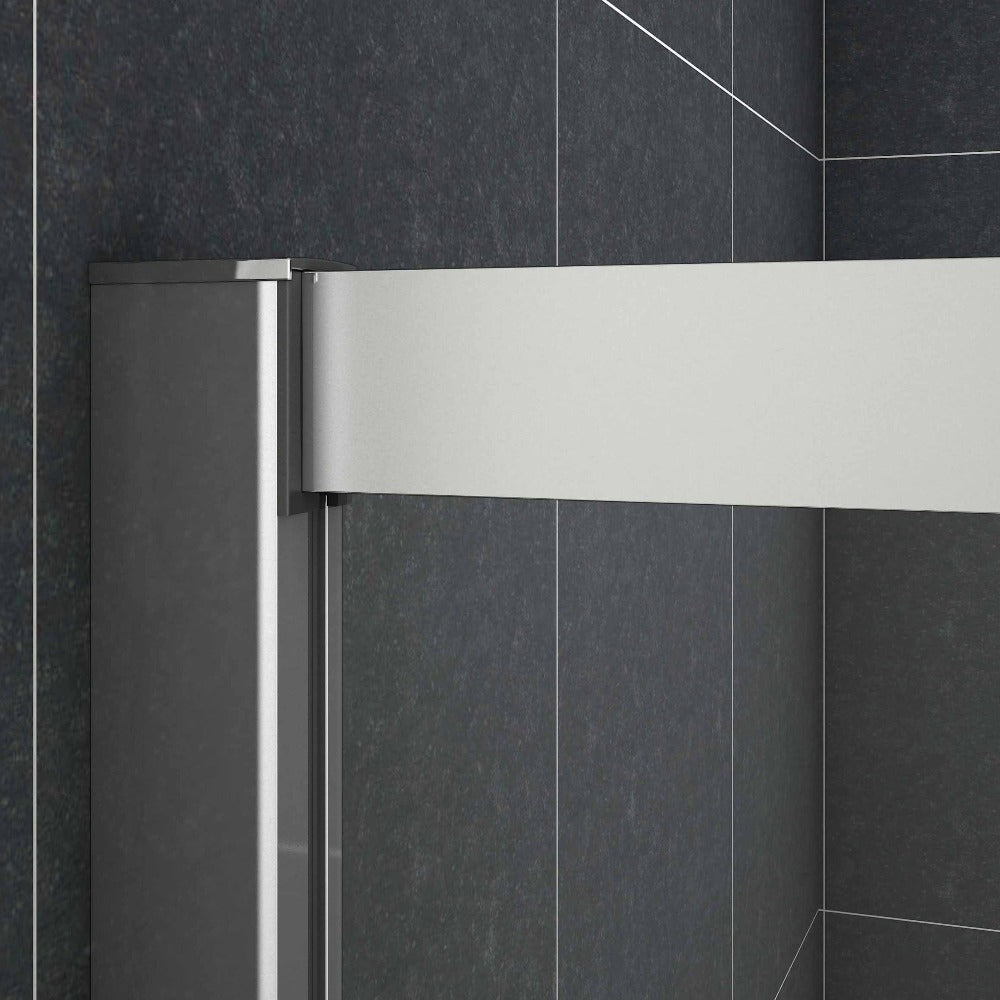 Duschkabine Eckeinstieg Schiebetür Eckdusche Glas Höhe: 185cm