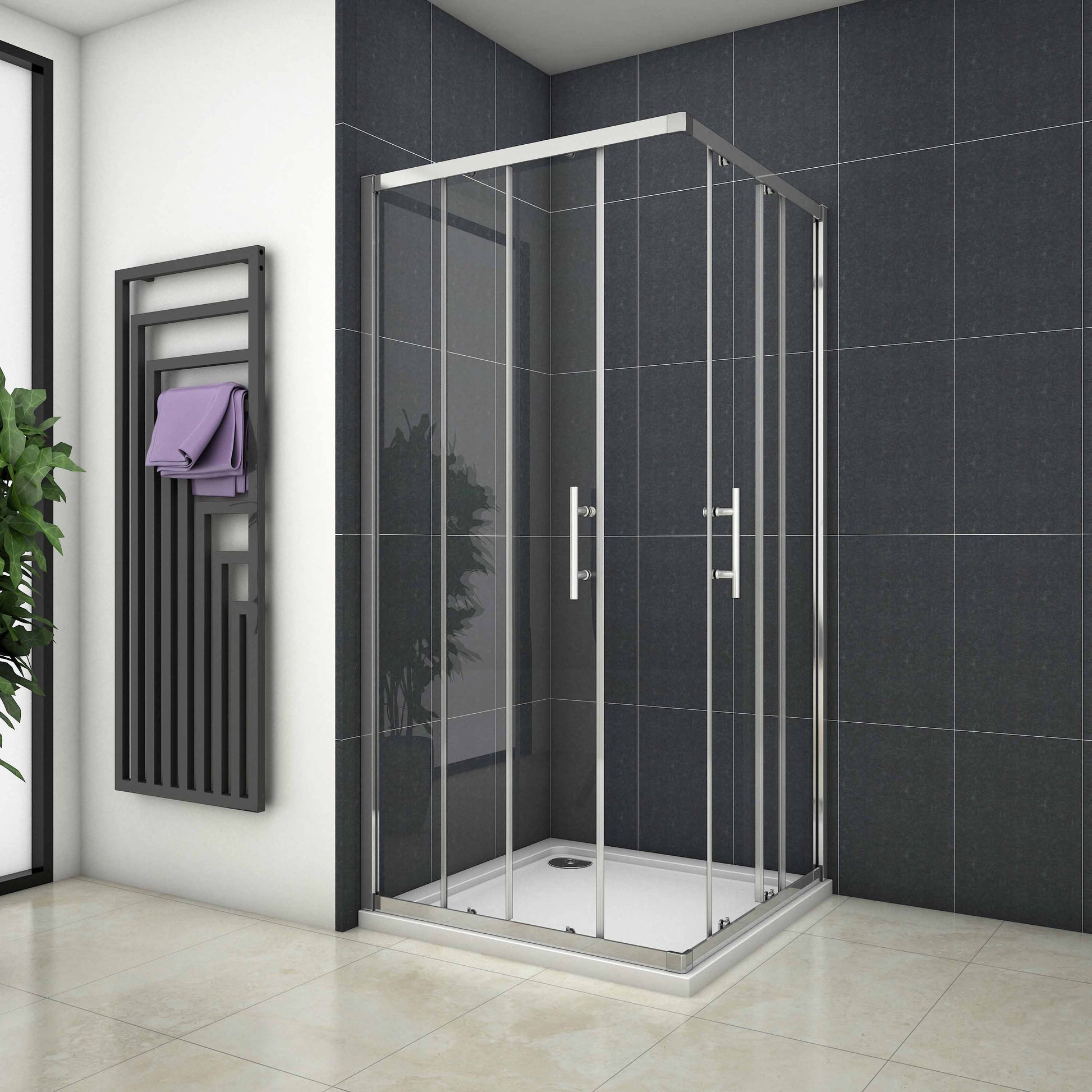 Duschkabine Falttür Drehfalttür Glas