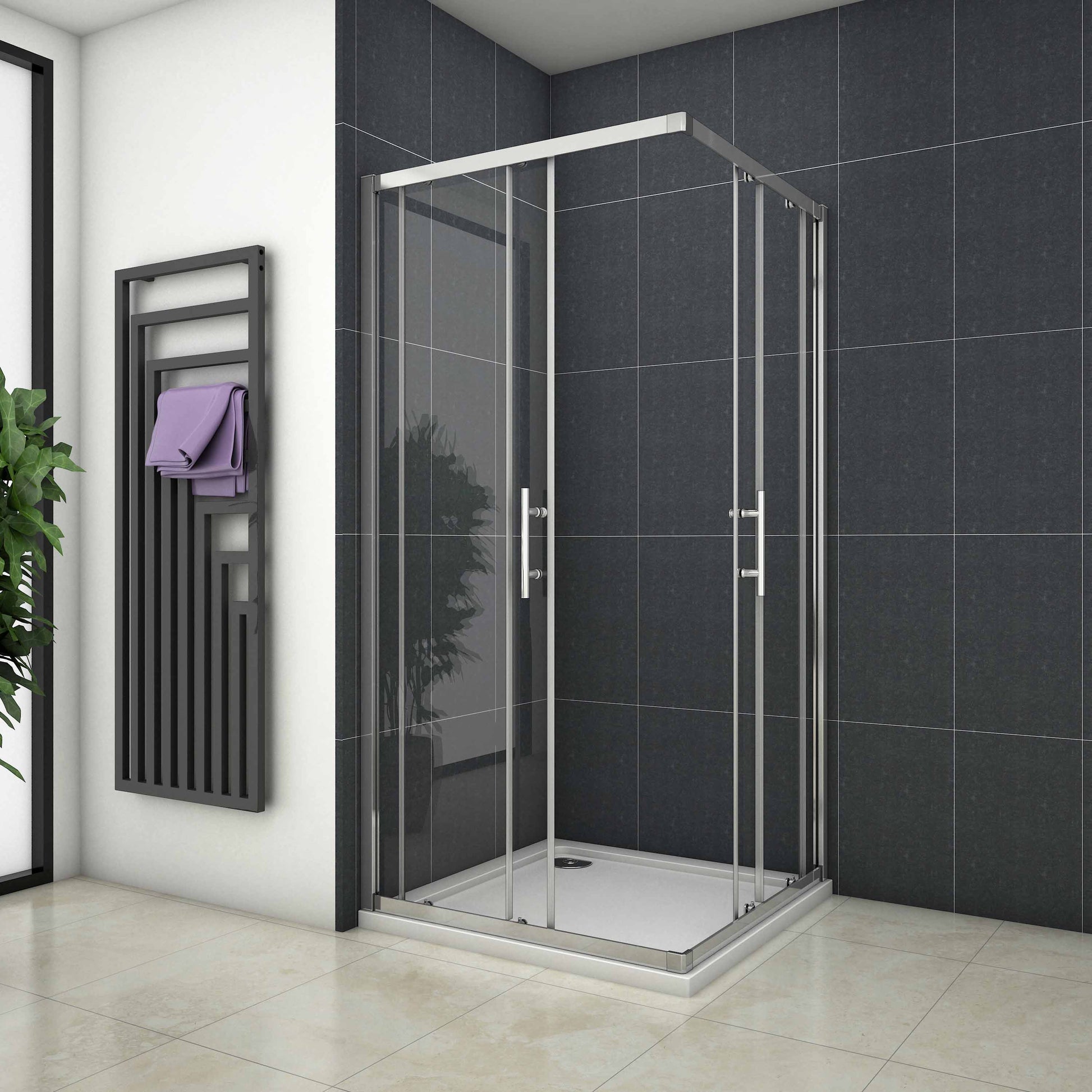 Duschkabine Falttür Drehfalttür Glas