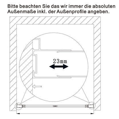 Duschabtrennung Nischentür Pendeltür Duschtür Schwingtür Duschkabine