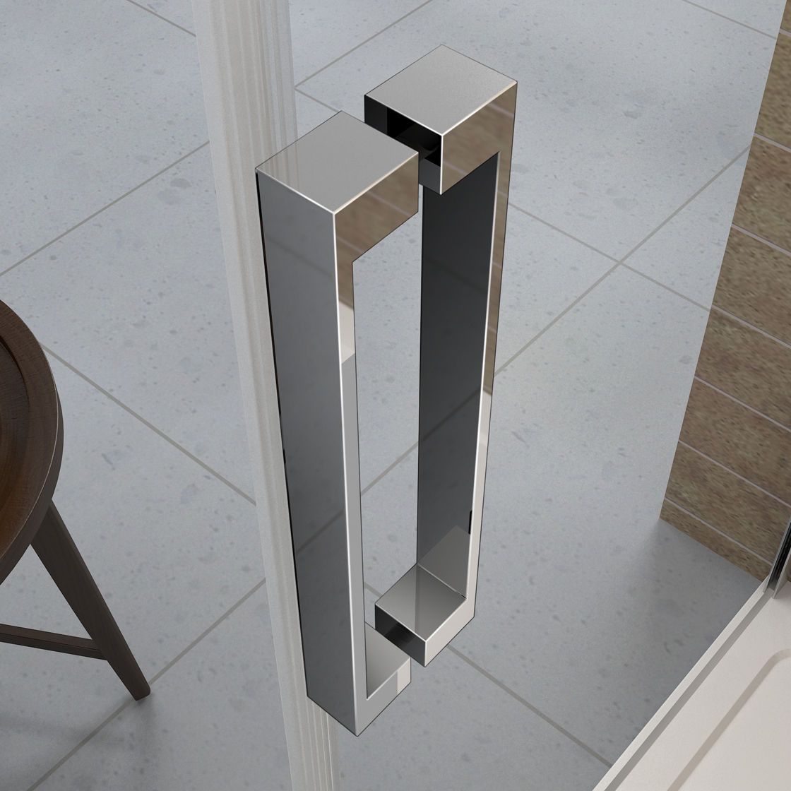 90x90 80x80 Viertelkreis rund Duschkabine Glas Höhe: 195cm