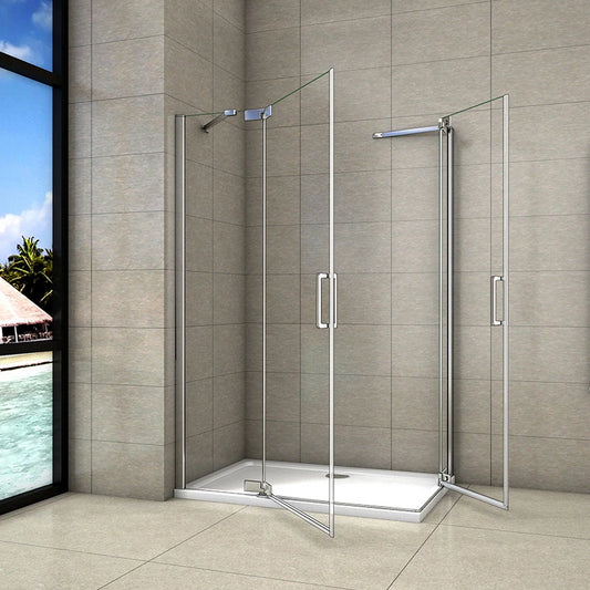 Duschkabine Falttür Drehfalttür Glas