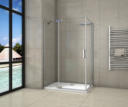 Duschkabine Falttür Drehfalttür Glas