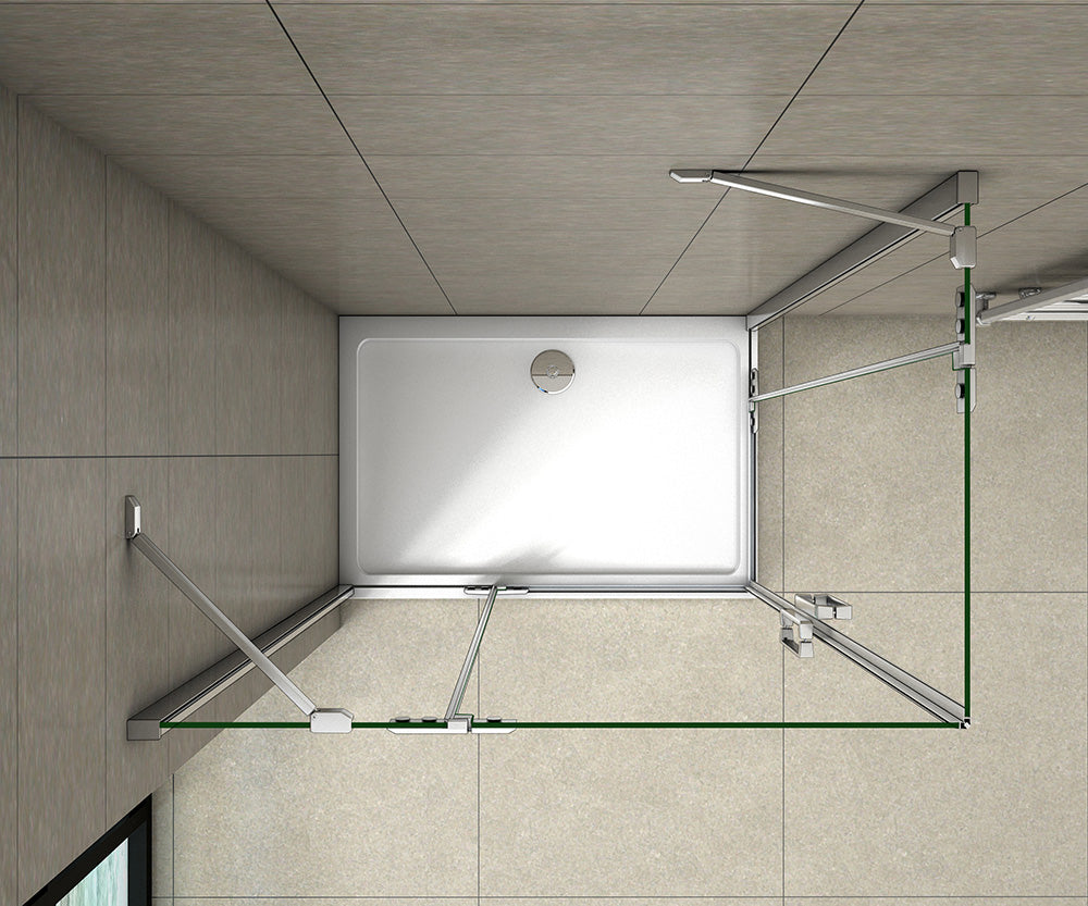 Duschkabine Falttür Drehfalttür Glas