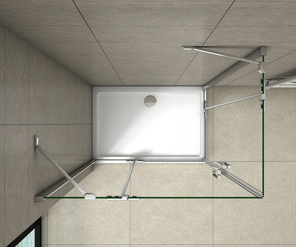 Duschkabine Falttür Drehfalttür Glas