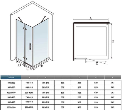 Duschkabine Nische Glas
