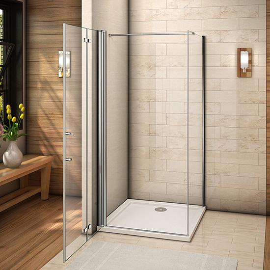 Duschkabine Falttür Drehfalttür Glas