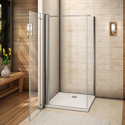 Duschkabine Falttür Drehfalttür Glas