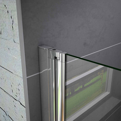 90x90 80x80 Eckeinstieg Falttür Eckdusche Duschkabine Drehfalttür Glas Höhe: 185cm