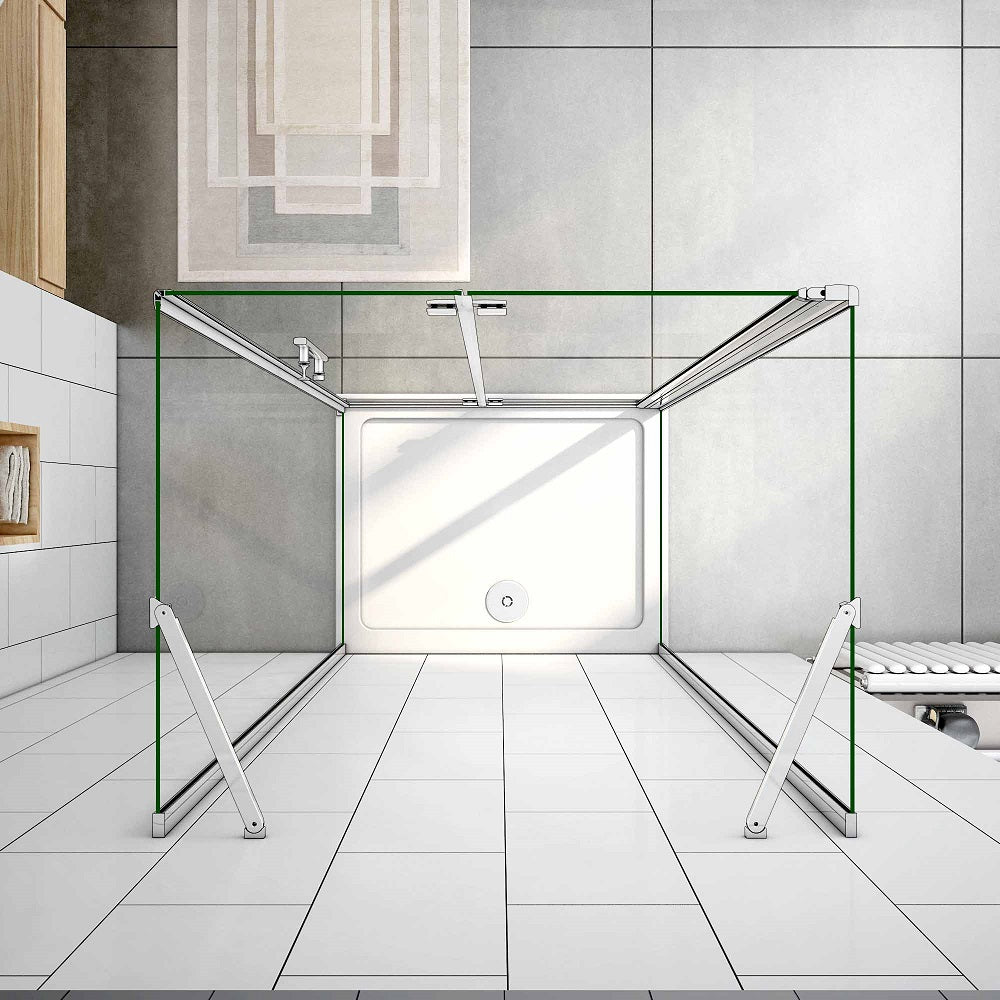 Duschkabine Falttür Drehfalttür Glas