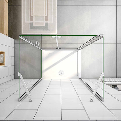 Duschkabine Falttür Drehfalttür Glas