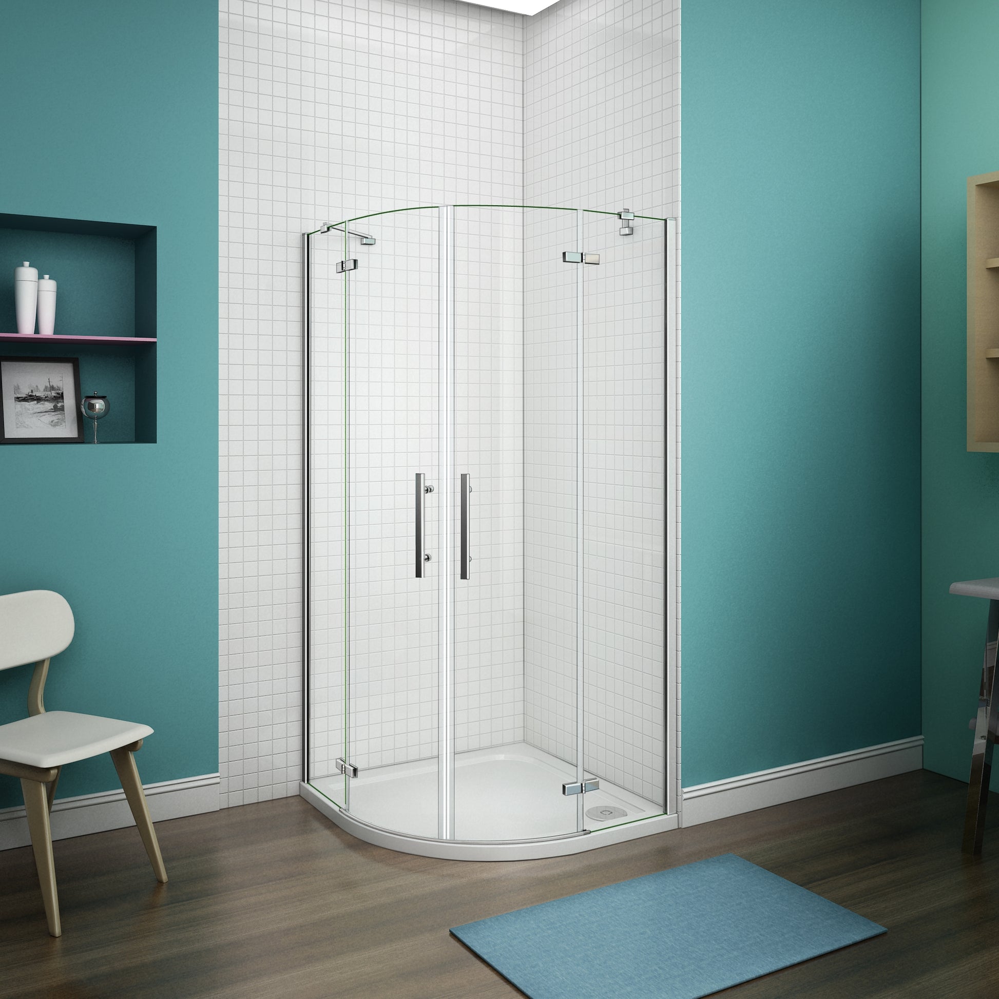 Duschkabine Falttür Drehfalttür Glas