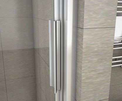 120x195cm Duschabtrennung Duschwand Schiebetür Duschkabine 6mm NANO Sicherheitsglas