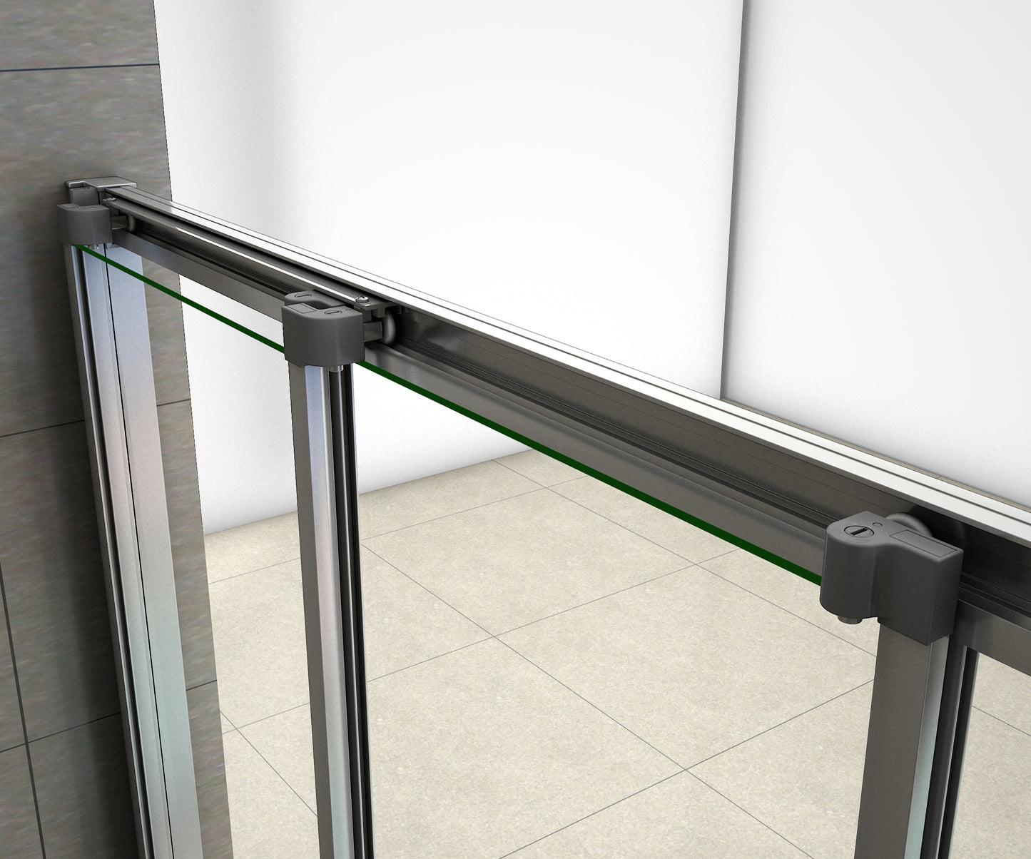 120x195cm Duschabtrennung Duschwand Schiebetür Duschkabine 6mm NANO Sicherheitsglas