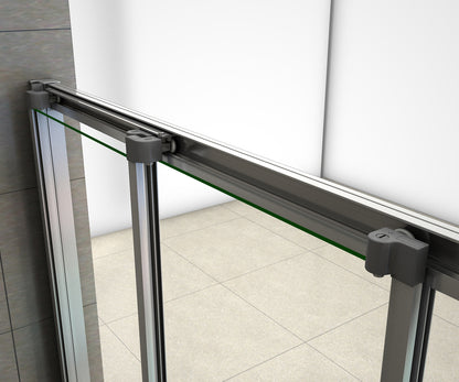 120x195cm Duschabtrennung Duschwand Schiebetür Duschkabine 6mm NANO Sicherheitsglas