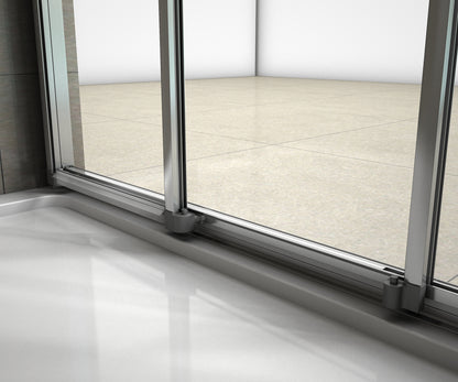 120x195cm Duschabtrennung Duschwand Schiebetür Duschkabine 6mm NANO Sicherheitsglas