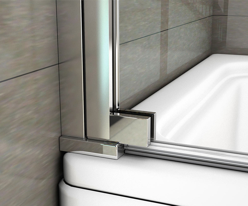 80x140cm 8mm Sicherheitsglas Badewanne Drehen Duschwand Badewannenaufsatz 180 Grad