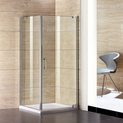 90x90 80x80 Nische Duschkabine Glas Höhe: 185cm