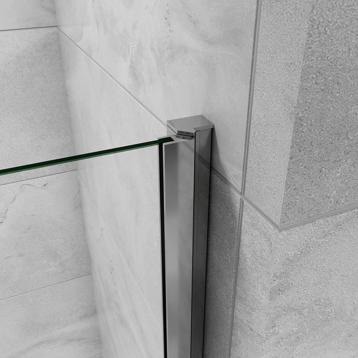 Duschkabine 100 x 185 cm Drehtür in Nische 8mm NANO Glas Dusche