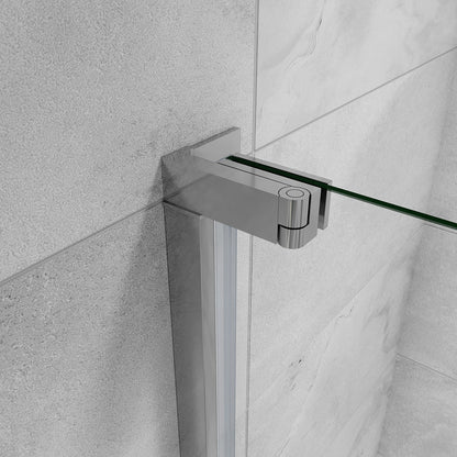 Duschkabine 100 x 185 cm Drehtür in Nische 8mm NANO Glas Dusche